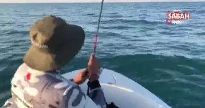 Oltayla 26 kiloluk dev turna balığı yakaladılar | Video