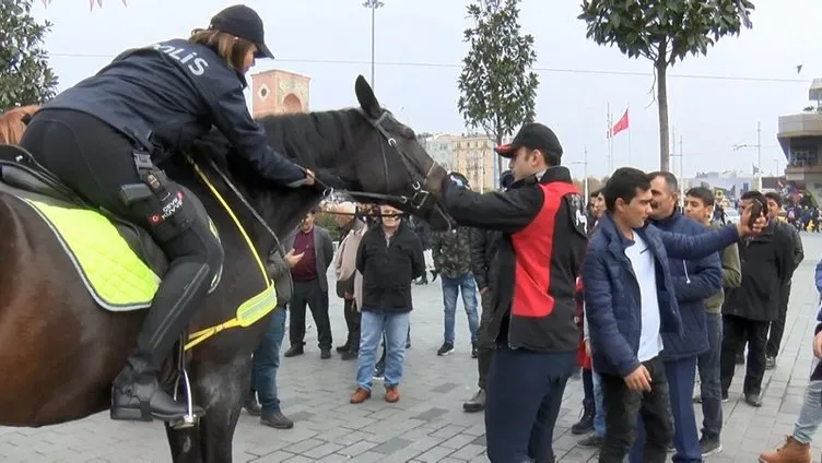 Taksim’de atlı polis dönemi!