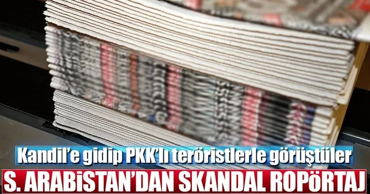 Suudi Arabistan gazetesinden PKK’lı teröristle röportaj