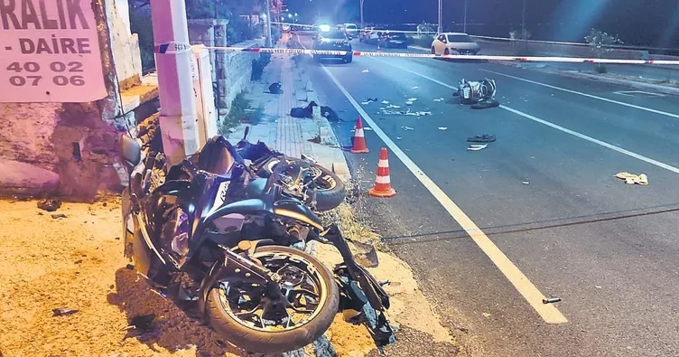 Motosikletler çarpıştı sürücüleri öldü
