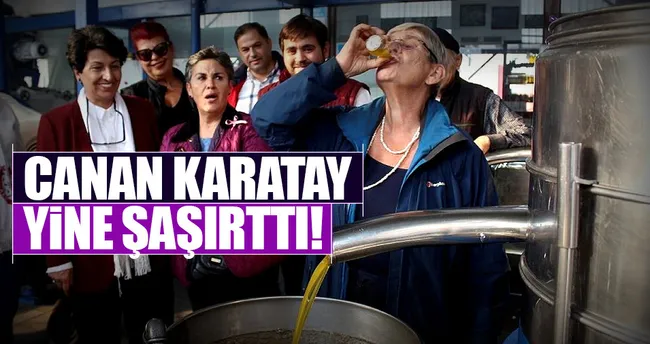 Canan Karatay zeytinyağını böyle içti