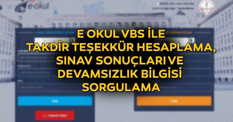 e Okul VBS giriş ekranı ile Takdir Teşekkür hesaplama! 2019 MEB e-Okul VBS ile not bilgisi ve devamsızlık sorgulama