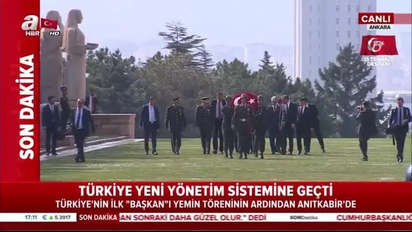 Cumhurbaşkanı Erdoğan Anıtkabir'e geldi