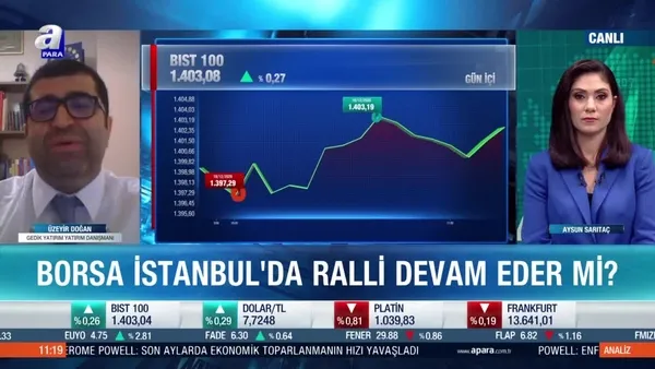 Üzeyir Doğan: Borsa İstanbul’da kritik seviye 1370 puan seviyesi