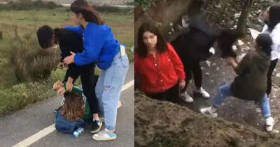 Sosyal medyada tepki çeken görüntüler! En büyüğü 17 yaşında: Akranlarını dövüp kayda aldılar