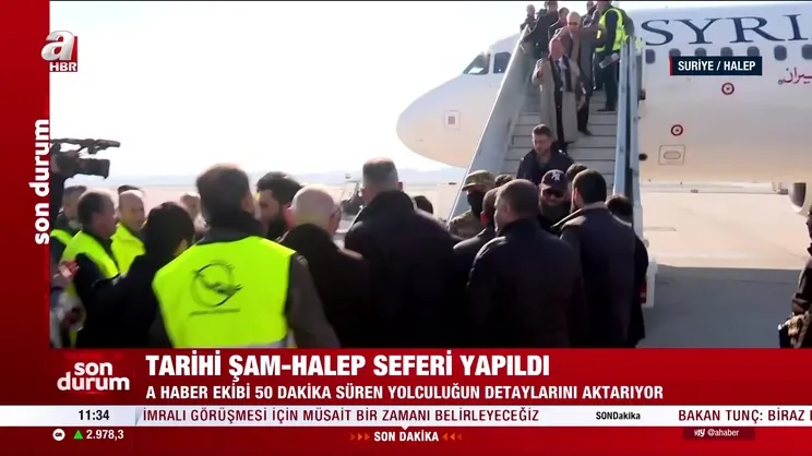 13 sene sonra ilk uçuş! Tarihi Şam-Halep seferi yapıldı | Video