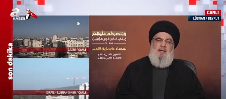 SON DAKİKA | İsrail yüksek alarma geçti! Hizbullah lideri canlı yayında açıkladı: İşte İsrail’e karşı 2 hedef!