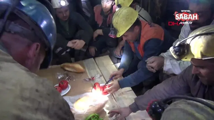 Zonguldak'ta maden işçileri, yeraltında ilk sahurlarını yaptı