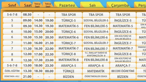 TRT EBA TV izle! HAFTA SONU (7 Haziran Pazartesi) DERS PROGRAMI Ortaokul, İlkokul, Lise | EBA giriş ekranı