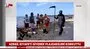 Azrail kıyafeti ve tırpanla dolaşan genç plajdakiler korkuttu | Video