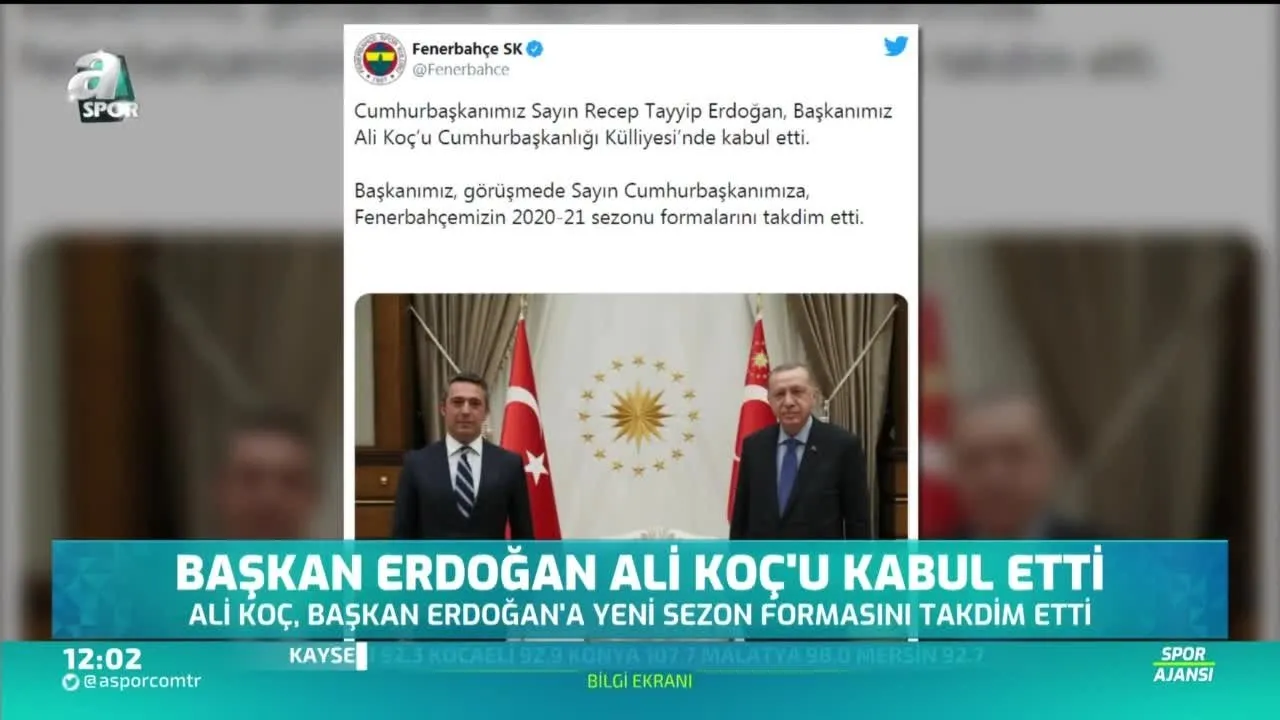 Baskan Erdogan Ali Koc U Kabul Etti Videosunu Izle Son Dakika Haberleri