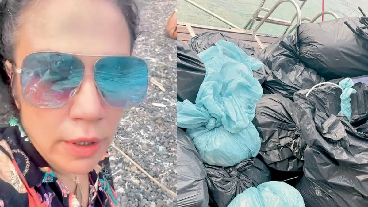 Plastik atık topladı