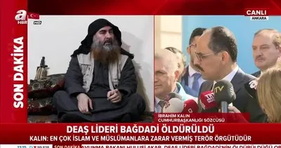 Cumhurbaşkanlığı Sözcüsü İbrahim Kalın’dan DEAŞ elebaşı Bağdadi hakkında flaş açıklama