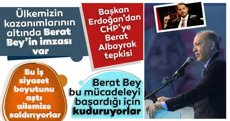Son dakika: Başkan Erdoğan'dan CHP'ye Berat Albayrak tepkisi