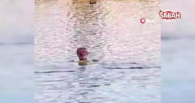 İnatçı Rus turist, yüzmenin yasak olduğu gölden güçlükle çıkartıldı | Video