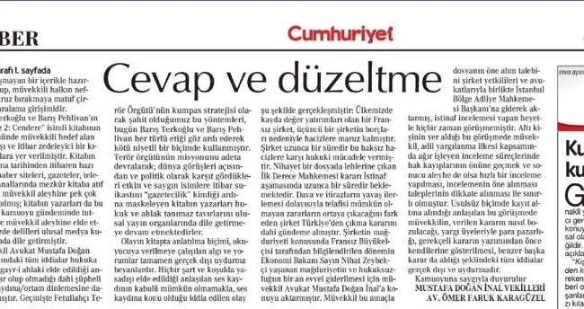 tekzip cumhuriyeti cumhuriyet gazetesi tekzip yemeye doymuyor son dakika haberler