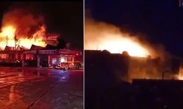 Son dakika: Afyonkarahisar'da akaryakıt istasyonundaki restoranda yangın çıktı! #afyonkarahisar