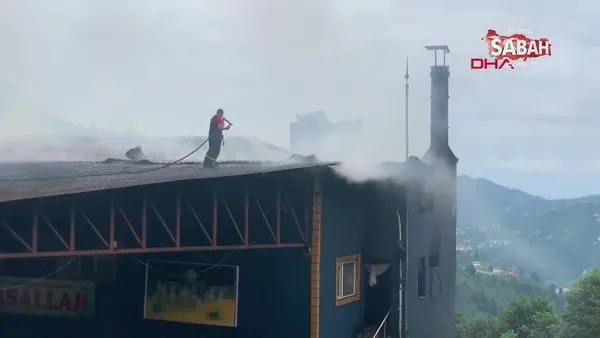 Rize'de, özel çay fabrikasında yangın | Video