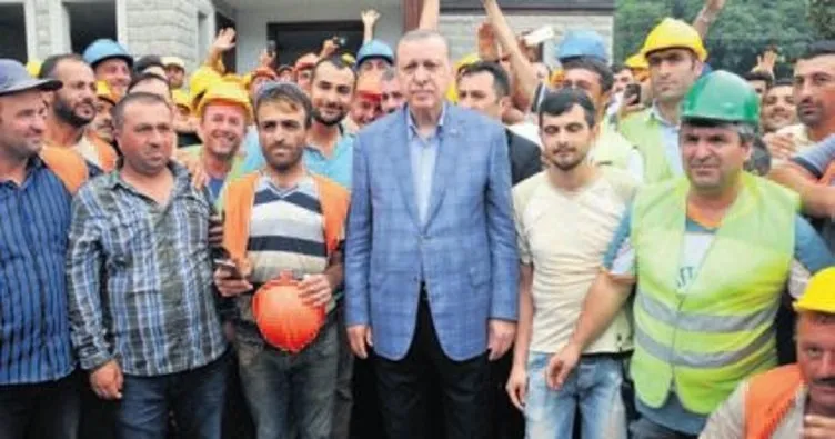 Erdoğan havalimanı inşaatını inceledi