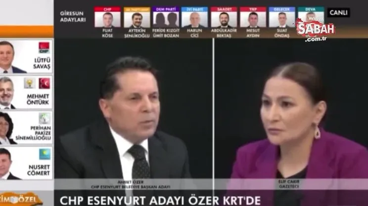 CHP-DEM'in ortak adayı Ahmet Özer kirli ittifakı canlı yayında yineledi