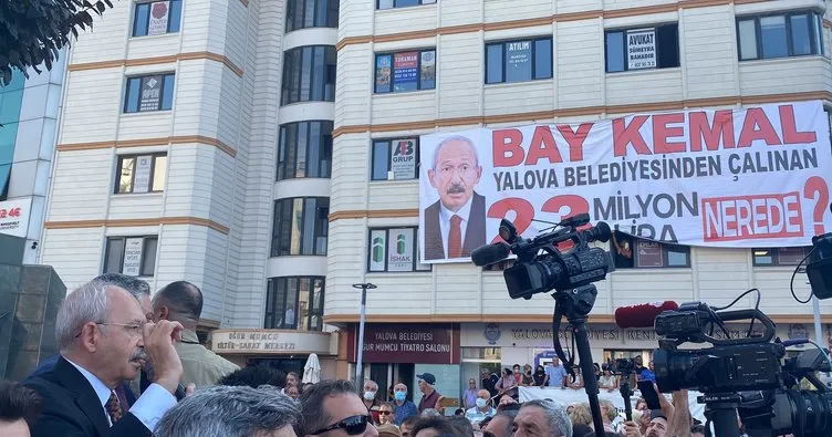 Yalova’da Kılıçdaroğlu’na soğuk duş protesto: Belediyeden çalınan 23 milyon nerede?