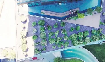 Plazaların arasında yeşil vaha