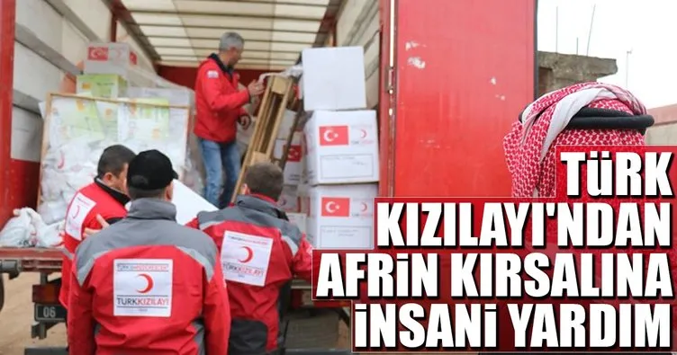 Türk Kızılayı’ndan Afrin kırsalına insani yardım