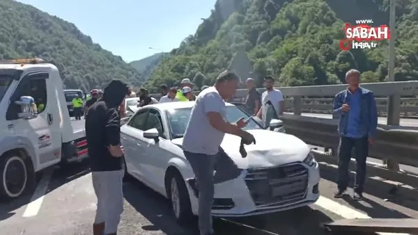 TEM Otoyolu Bolu geçişinde 18 araç zincirleme kazaya karıştı: 10 yaralı | Video