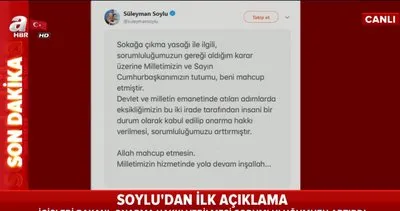 Son dakika: İçişleri Bakanı Süleyman Soylu’dan ilk açıklama Cumhurbaşkanımızın tutumu beni... | Video
