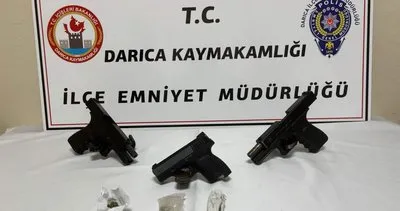 KADES ihbarıyla yakalandı! Üzerinden uyuşturucu ve ruhsatsız silahlar çıktı #kocaeli
