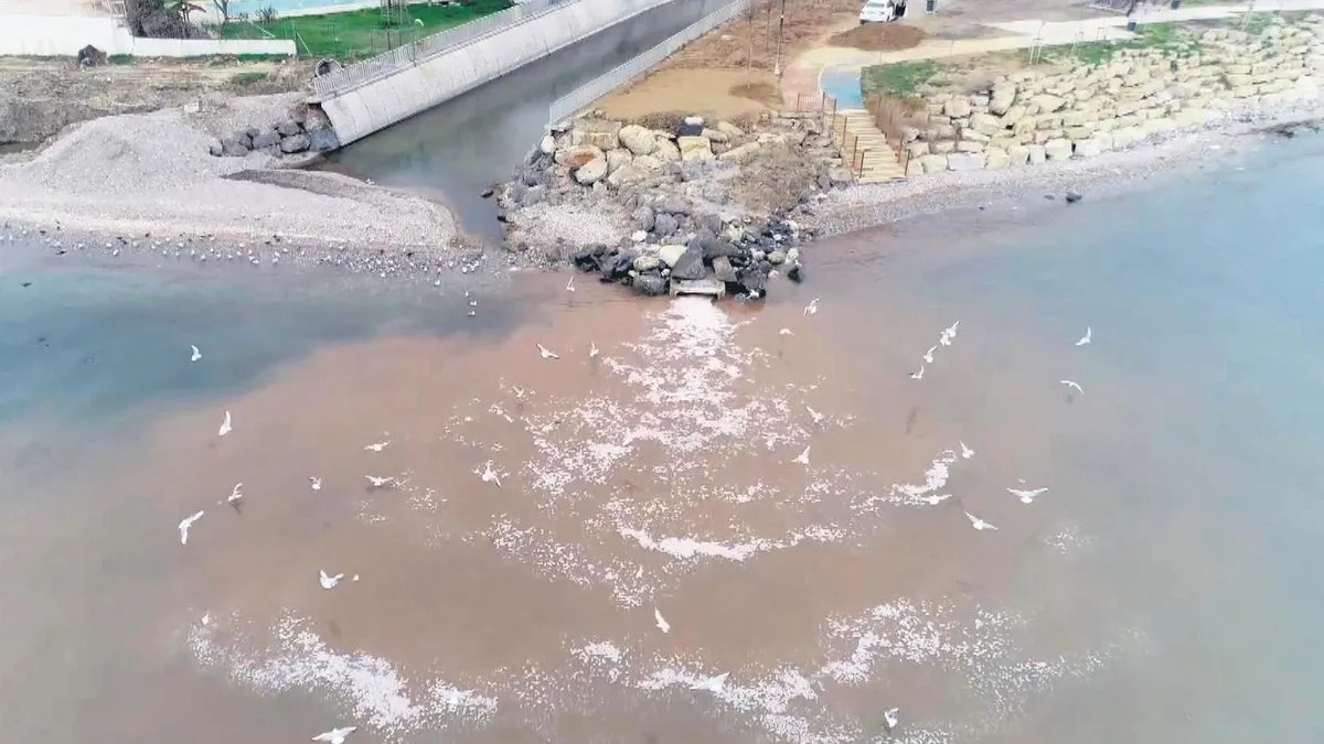 Atık sular denize akıyor CHP’li belediye seyrediyor Atık sular denize akıyor CHP’li belediye seyrediyor