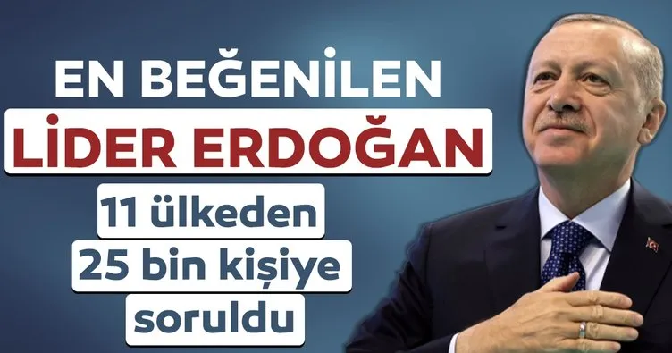 En beğenilen lider Erdoğan