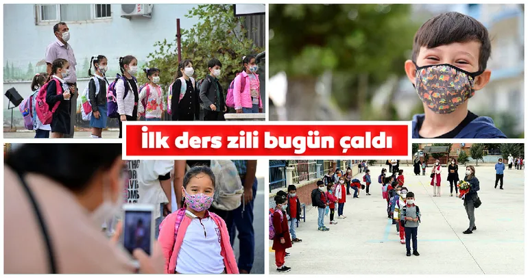 Okullarda uyum eğitimi başladı, ilk ders zili çaldı! Dikkat çeken kareler...