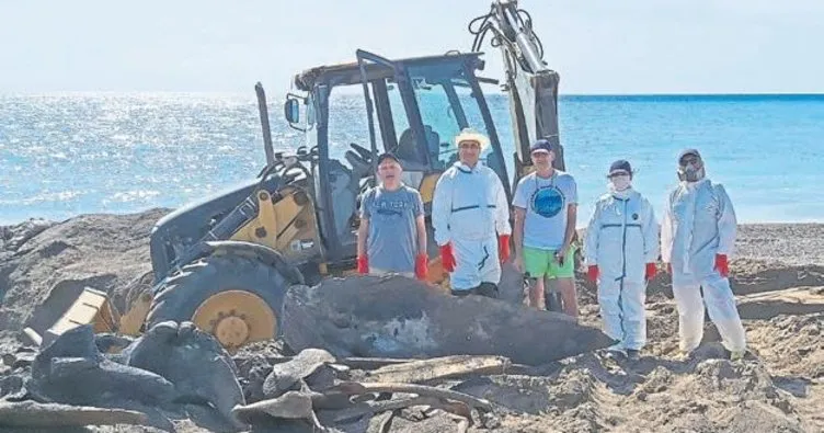 Balinanın midesinden plastik çöp çıktı