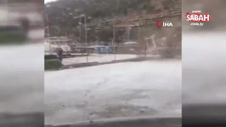Marmaris’i kar değil, dolu beyaza bürüdü | Video