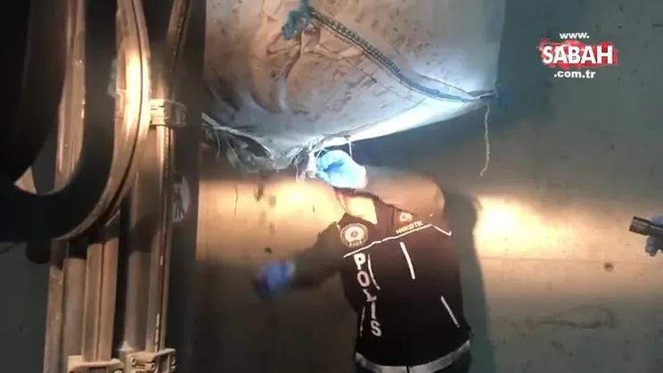 Kömür çuvalında uyuşturucu zulası! | Video
