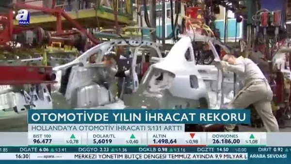 Otomotivde yılın ihracat rekoru