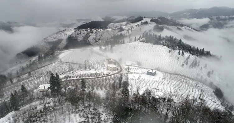 Ordu’da kartpostallık kar görüntüleri