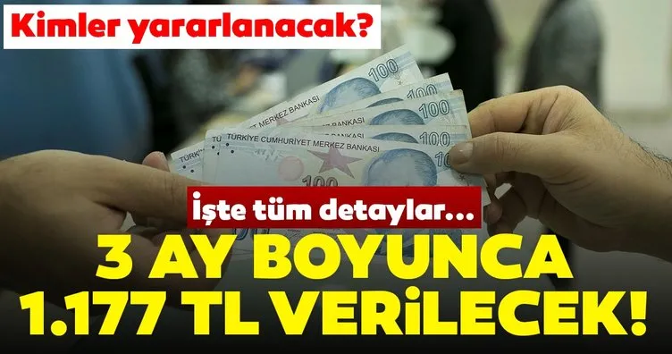 3 ay boyunca 1.177 TL verilecek! 1.177 liralık destekten kimler yararlanacak?