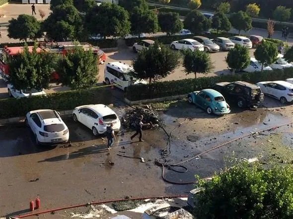 Antalya'daki patlamadan kareler