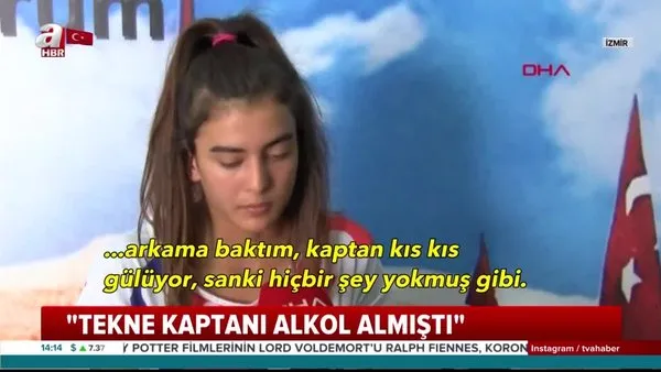 İzmir'deki tekne kazasından kurtulan Sude Naz dehşet anlarını anlattı | Video