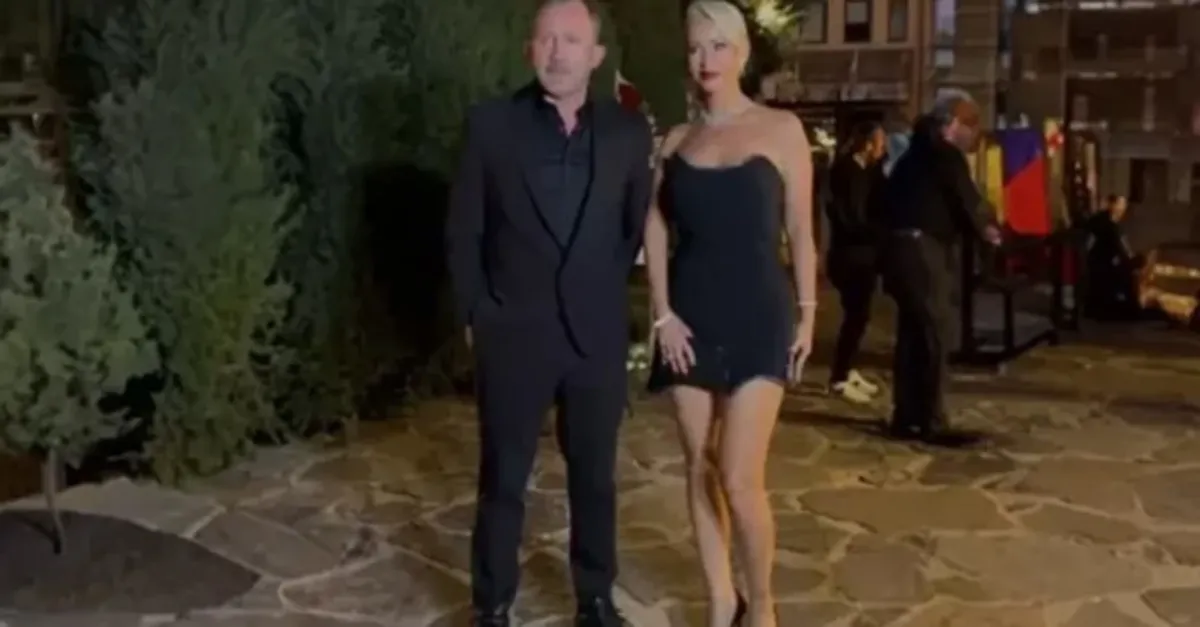 Kafaları karıştırdı! Sevgilisi mi? Sergen Yalçın düğüne Oktay Derelioğlu'nun eski eşi Sezer Çakır ile geldi!