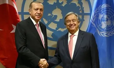 Başkan Erdoğan BM Genel Sekreteri Gueterres ile görüştü