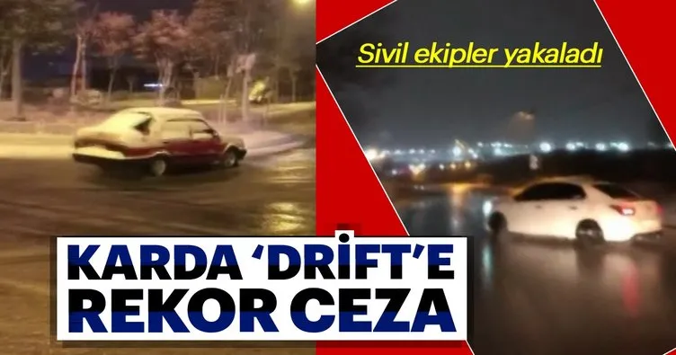 İstanbul’da kar altında “drift” yapan magandalara rekor ceza
