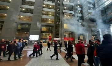 İstanbul Adalet Sarayı’nda yangın tatbikatı gerçeği aratmadı
