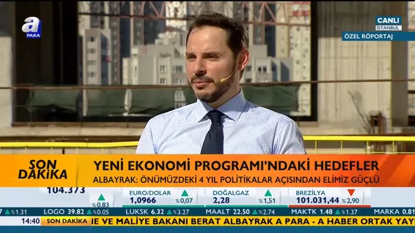 Hazine ve Maliye Bakanı Berat Albayrak'tan A Para'da önemli açıklamalar