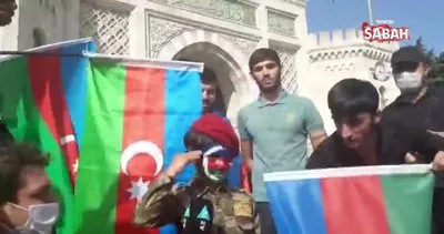 Beyazıt’ta Ermenistan’a protesto! Ermenistan bayrağı yakıldı | Video
