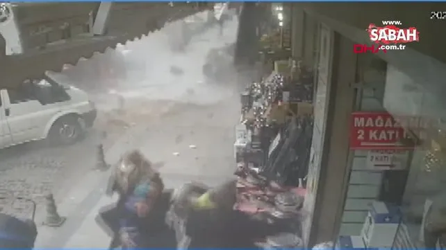 Son Dakika: Bağcılar’da tekstil atölyesinde patlama anı kamerada! | Video