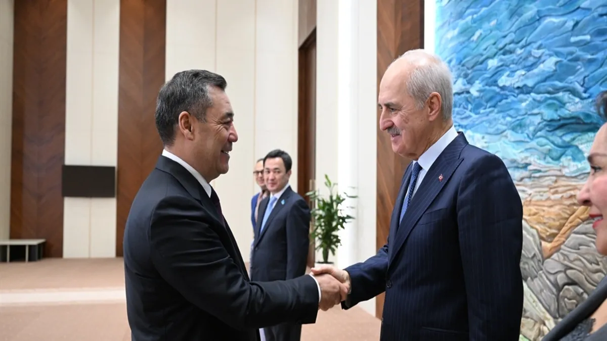 TBMM Başkanı Kurtulmuş Kırgızistan Cumhurbaşkanı Caparov tarafından kabul edildi