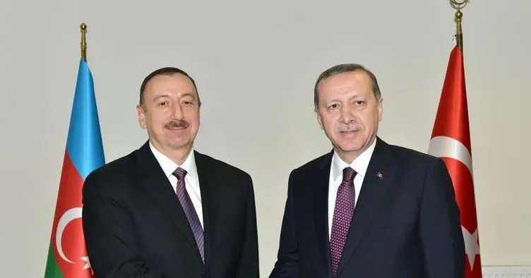 Cumhurbaşkanı Erdoğan, Azerbaycan Cumhurbaşkanı Aliyev’le görüştü